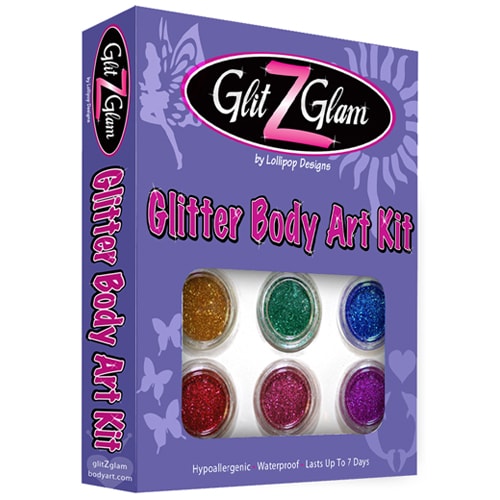 Glitter Tattoo Kit Original GlitZGlam Temporary Tattoo Body Art Kit