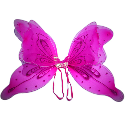 Download Butterfly Wings Double Layered Fuschia Pink 5 Lr Glitzglam